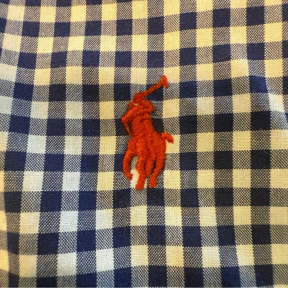 Ralph Lauren Boys Zip Up Blue Jacket & Blue Check Shirt Sz 6, 2 Pcs Set - Picture 14 of 16